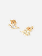 Adina Reyter Pavé Heart Arrow Earrings