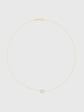 Adina Reyter Tiny Pavé Folded Heart Necklace